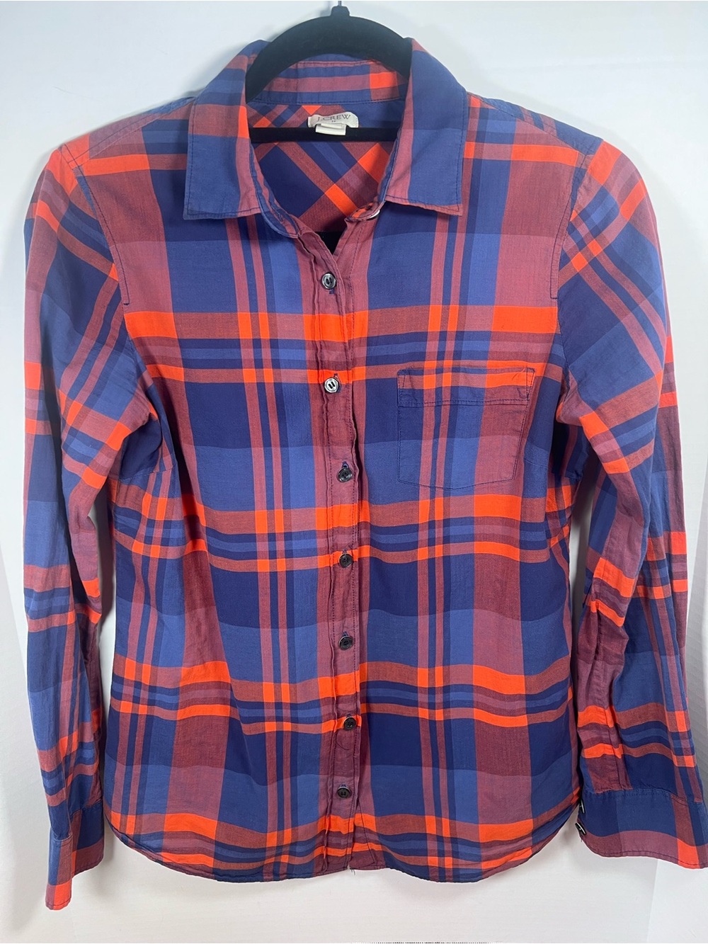 J. Crew Plaid Classic Button-Down Shirt Perfect Fit W’s XS
